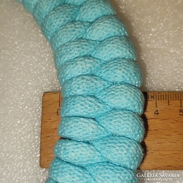 Pamut türkiz színű kötél nyakék újszerű 53cm