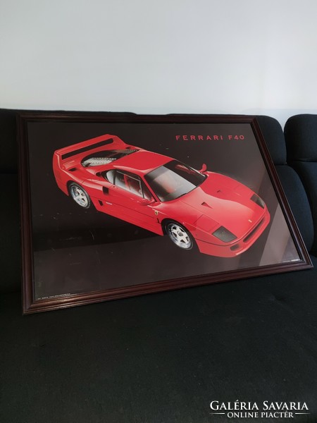 Ferrari F40 eredeti hitelesített poszter, keretezve eladó!