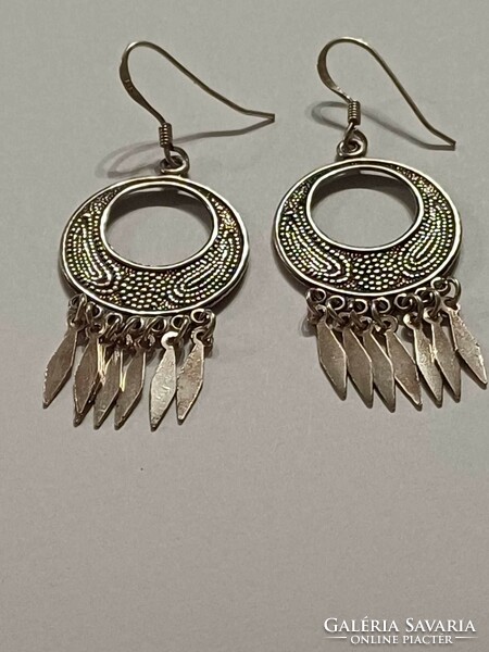 Large silver earrings