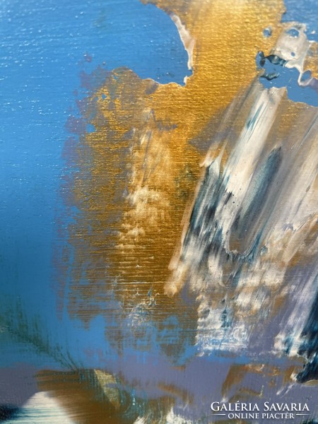 D. D. Signed, abstract painting