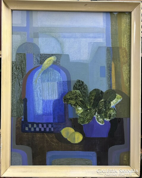 Garabuczy Ágnes (1936-2020) Ködös Albak c.Festménye