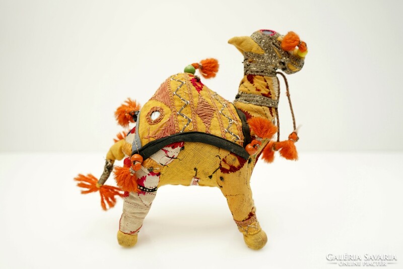 Retro Indian Patchwork Rajasthani Stuffed Toy Camel / Toy Figure / Old Pupu Camel