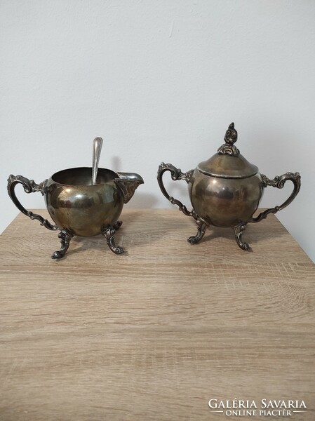 English, silver-plated spout and sugar bowl!