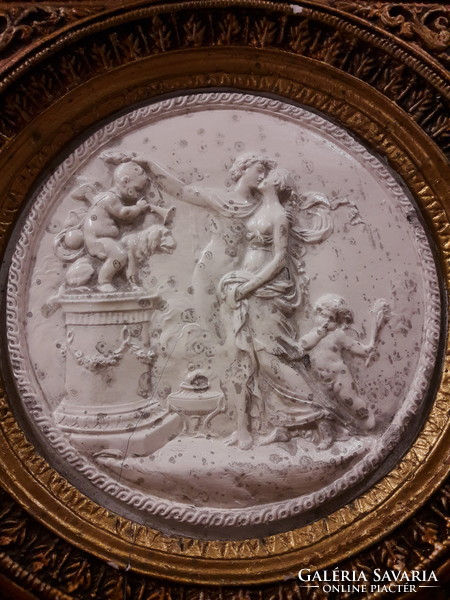 Antique putto relief picture cm x cm