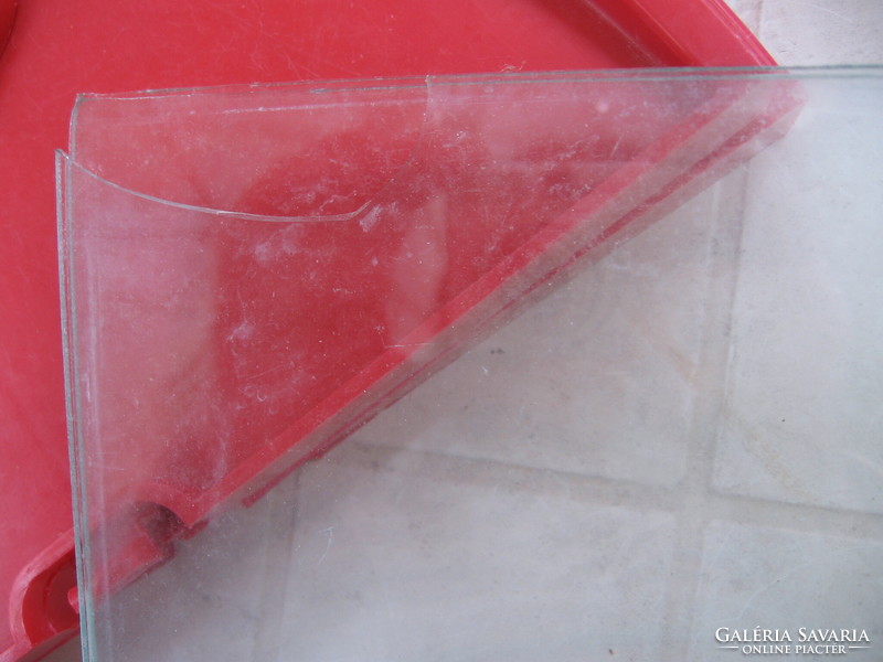 Retro műanyag fürdőszoba állvány üveg polcokkal GEDY Makio Hasuike