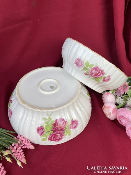 Zsolnay pink porcelain scone bowl scone bowls bowl with stewed side dishes heirloom porcelain