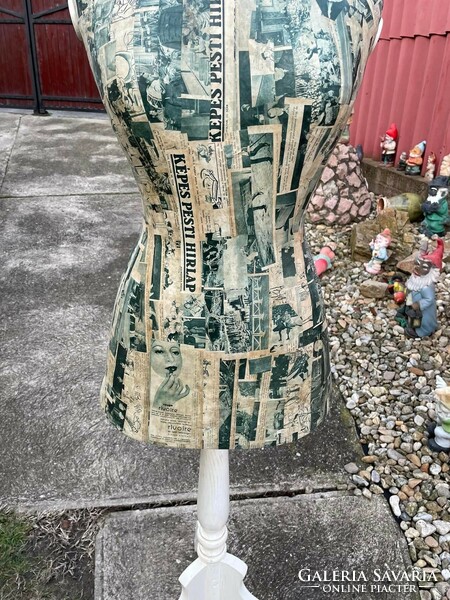 157 Cm mannequin Pest newspaper with newsprint cover