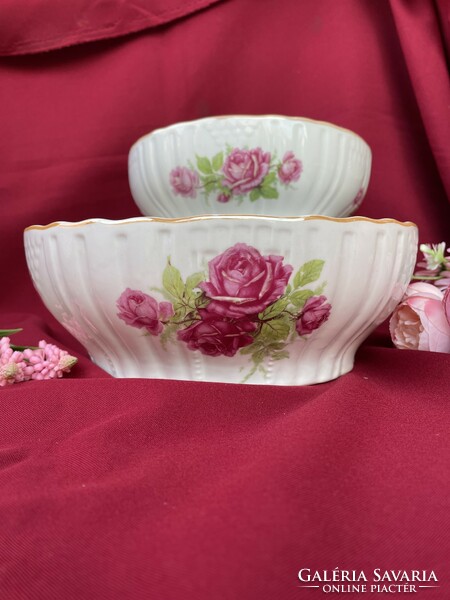 Zsolnay pink porcelain scone bowl scone bowls bowl with stewed side dishes heirloom porcelain