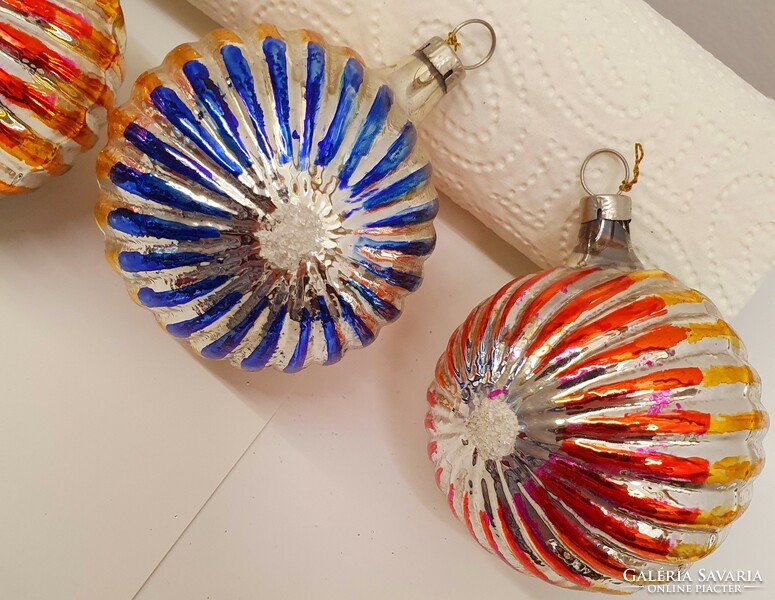 Czechoslovakian glass balls, Christmas tree decorations 5 pieces together