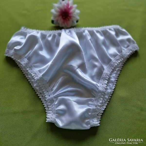 Fen022 - traditional style satin panties xl/48 - white/white