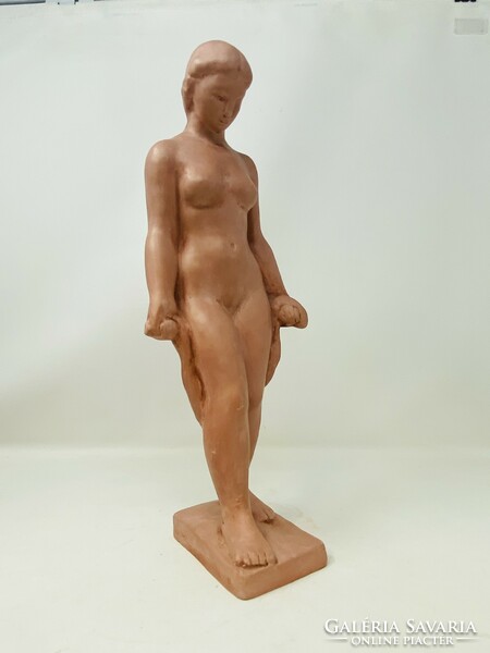 Buda István terrakotta szobor  - Álló női akt szobor (36cm)  RZ
