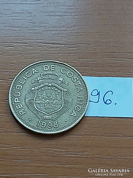 Costa Rica 100 colones 1998 brass 96.