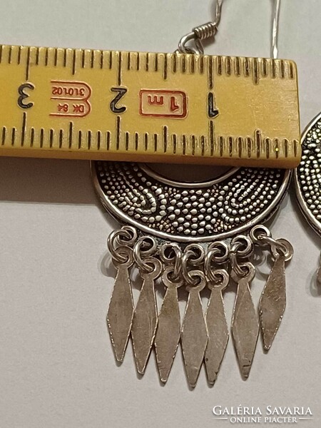 Large silver earrings