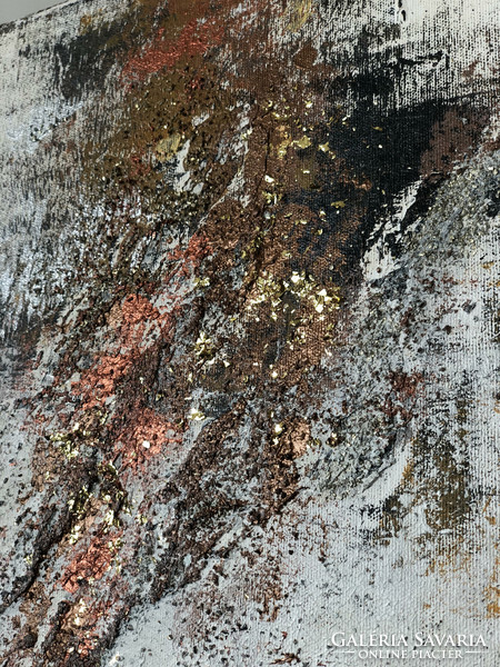 Andrea Elek - Réz-Arany - absztrakt festmény - 100x150 cm