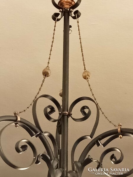 Heated original Art Nouveau chandelier