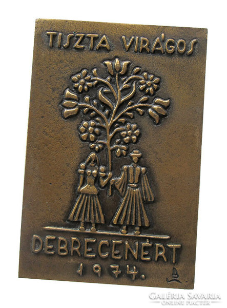 1974 plaque for pure floral Debrecen