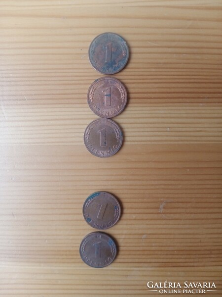 1 Pfennig Deutschland (1969, 1976, 1980, 1983, 1984)