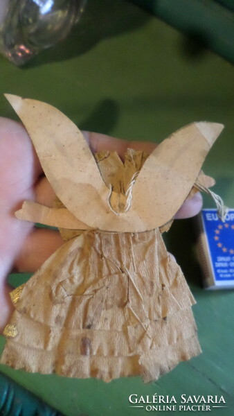 Really old and unique, paper angel, Christmas tree decoration, in good condition for its age. About 11 cm.