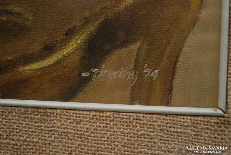 Timothy ' 74 - virágcsendélet, olaj festmény