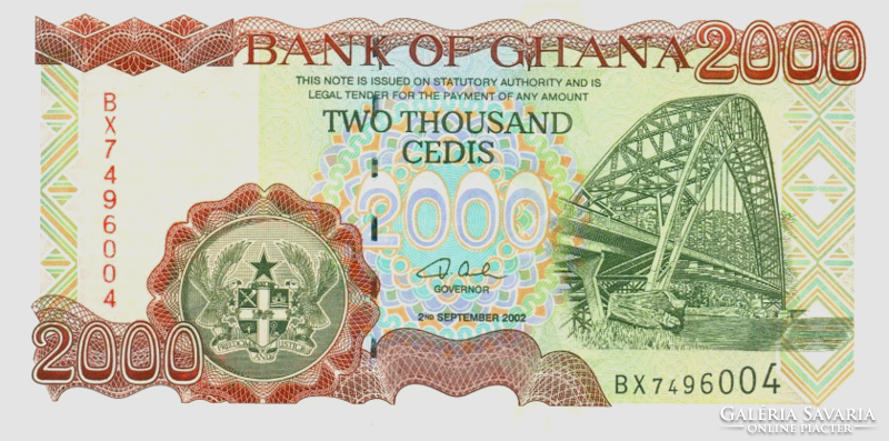 Ghana 2000 cedi 2002 unc