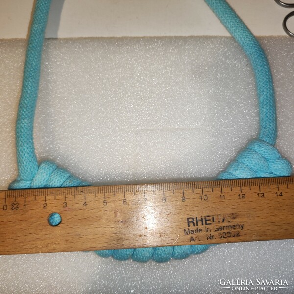 Pamut türkiz színű kötél nyakék újszerű 53cm