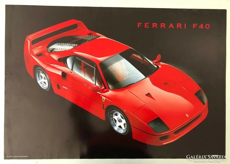 Ferrari f40 original authenticated poster, for sale framed!