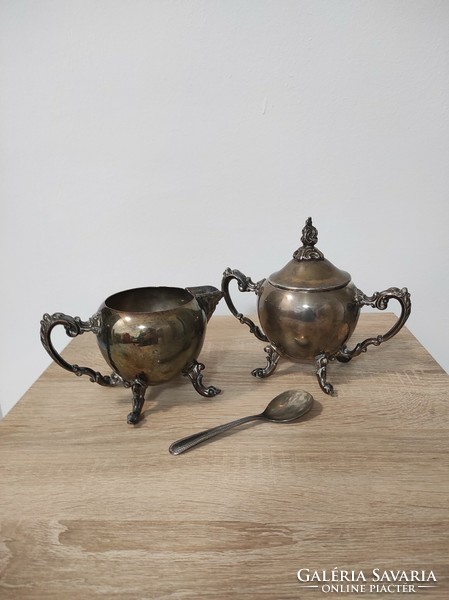 English, silver-plated spout and sugar bowl!