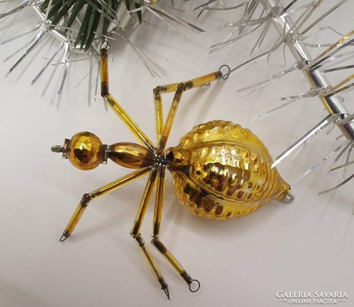 Glass Christmas tree decoration spider, tapestry