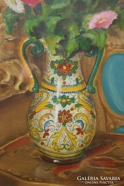 Timothy ' 74 - virágcsendélet, olaj festmény