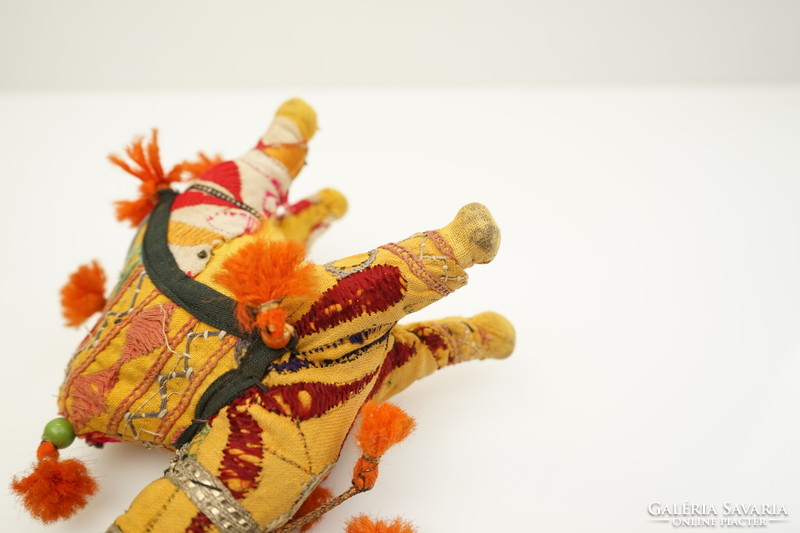 Retro Indian Patchwork Rajasthani Stuffed Toy Camel / Toy Figure / Old Pupu Camel