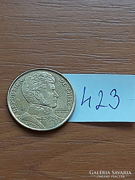 Chile 10 pesos 2007 nickel-brass bernardo o'higgins #423