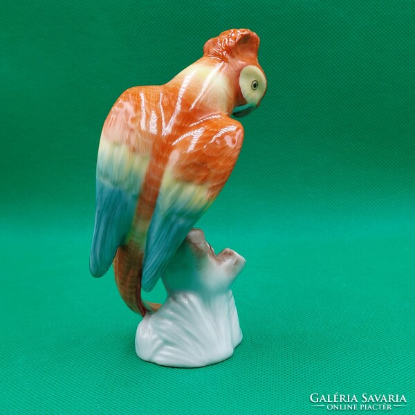 Sándor Kelety parrot figure from Herend