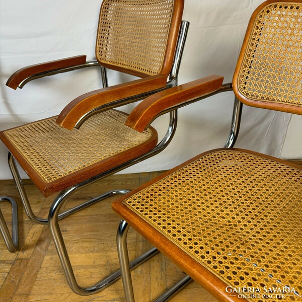 Marcel Breuer "Cesca" Bauhaus karfás szék 4db egyben