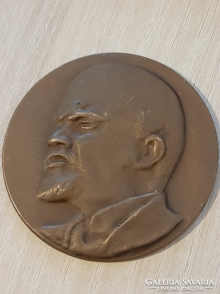 Lenin Bronz plakett az 1970 - 80 - as évekből  6,8 cm