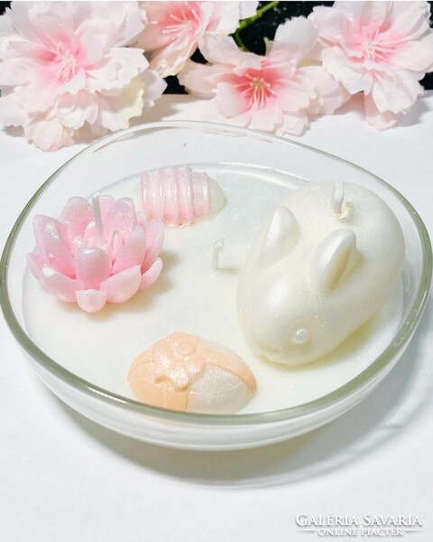 Easter soy wax candle bowl decoration