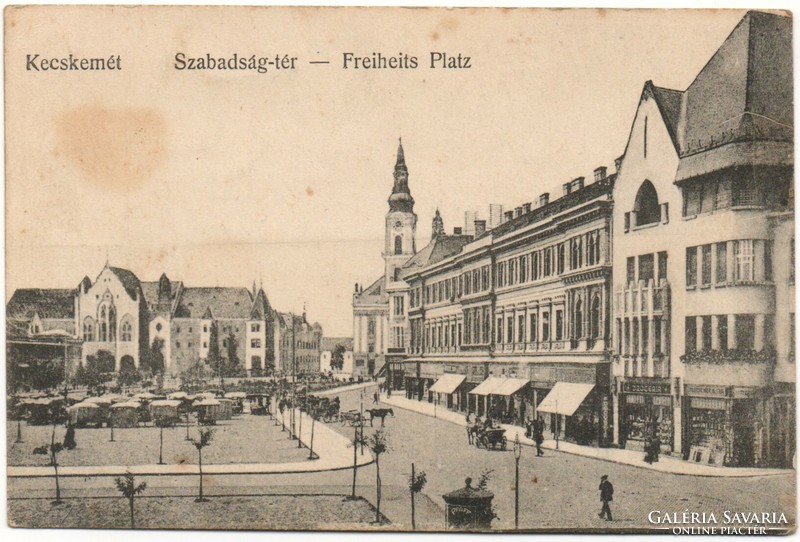 C - 259 running postcard Kecskemét - freedom square