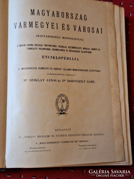 Very nice! 1897 Borovszky samu fume and the counties and cities of Hungary on the Hungarian-Croatian coast