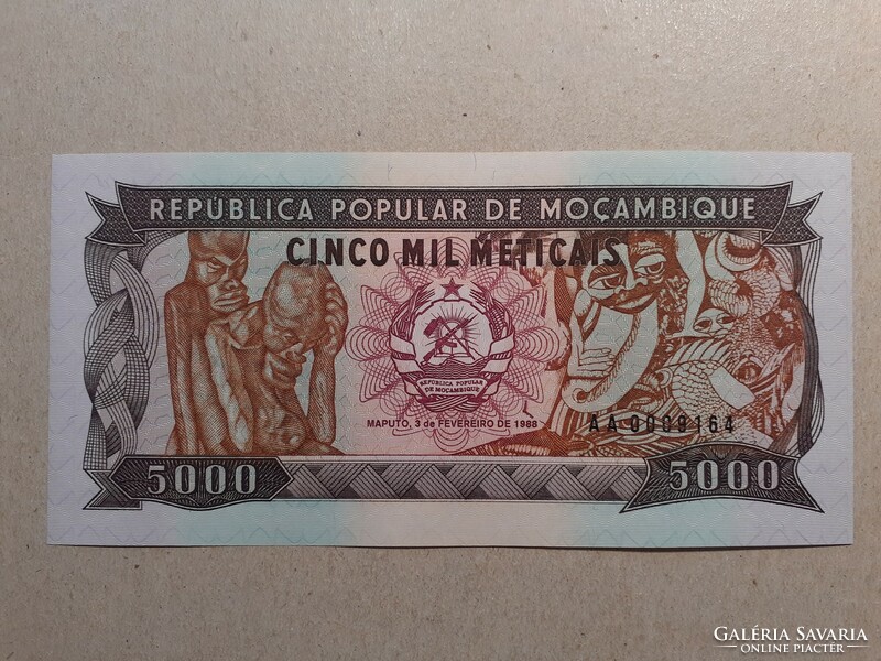 Mozambik-5000 Meticais 1988 UNC