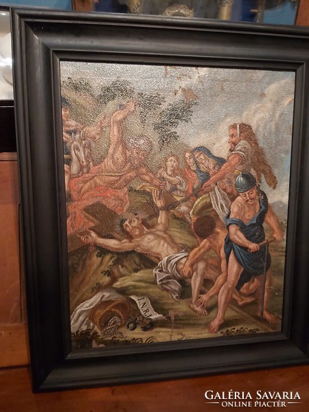 Baroque painting from the 1600s. 38 cm x 46.5 cm.