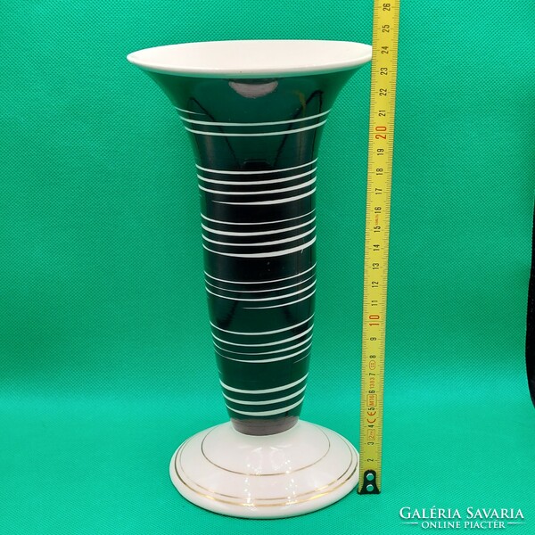 Modernist striped porcelain vase cmielów?