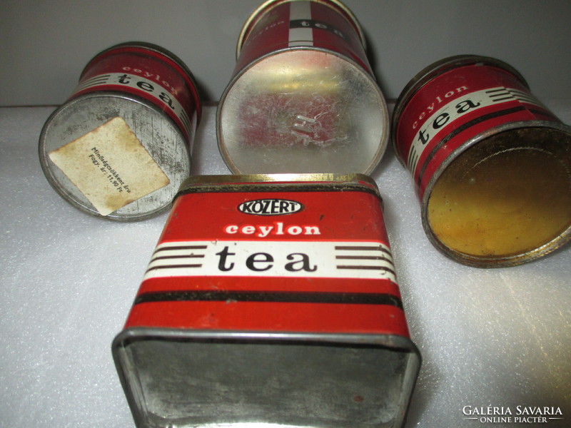 Régi, fém Ceylon teás dobozok