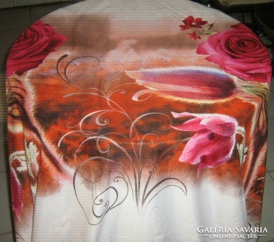 Gyönyörű vintage stílusú rózsás hatalmas puha paplanhuzat vagy bélelhető ágyterítő