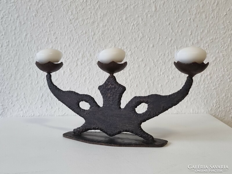 Industrial metal candle holder - 30 cm