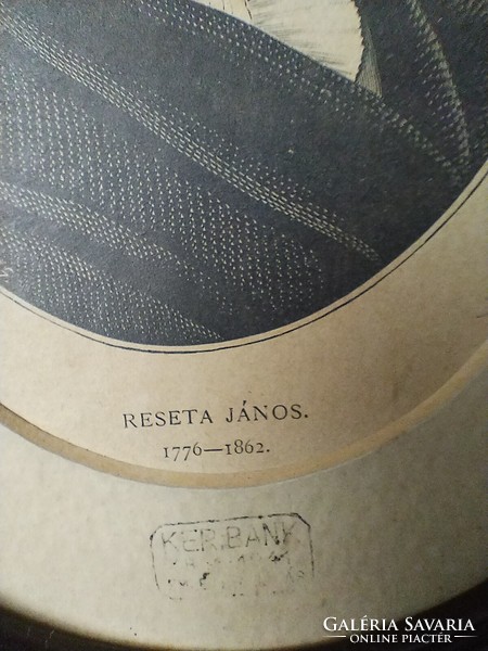 Antique engraving of János Reseta