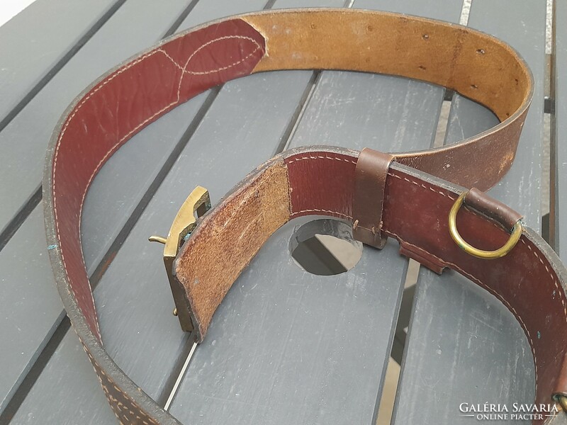 Old military full leather belt