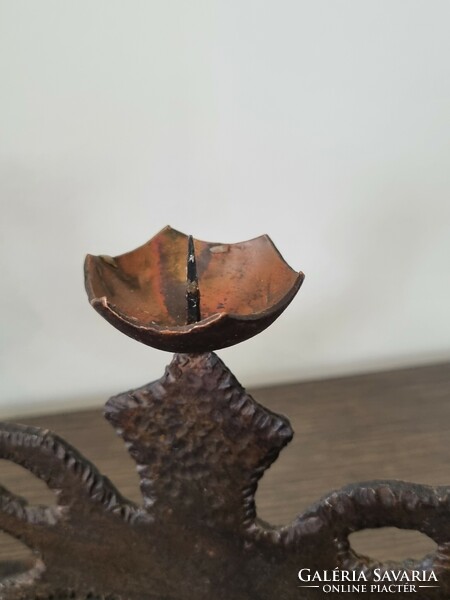 Industrial metal candle holder - 30 cm