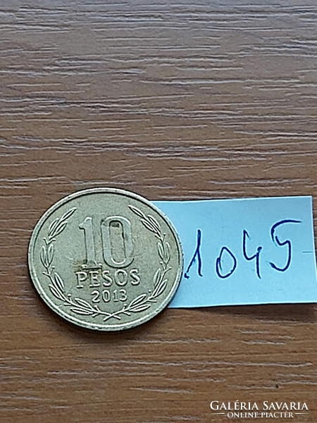 Chile 10 pesos 2013 nickel-brass bernardo o'higgins #1045