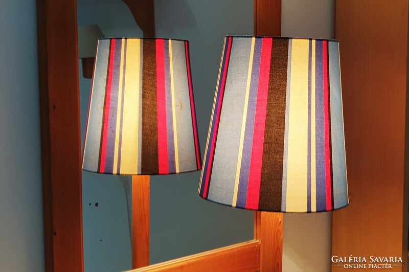 Old, striped, lampshade. For a table lamp