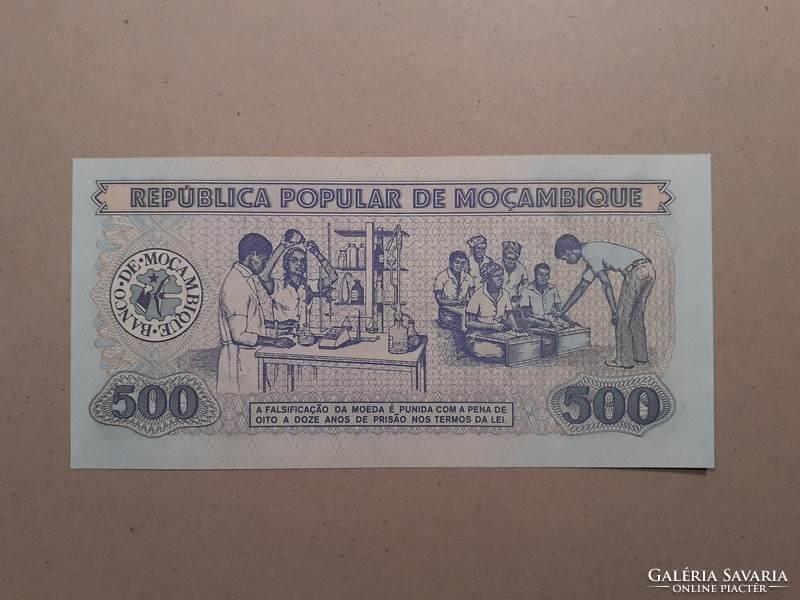 Mozambique-500 meticais 1986 unc