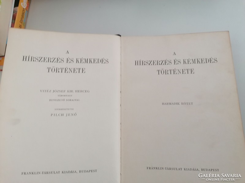 Pilch Jenő: A hírszerzés és kémkedés története I-III. 1936